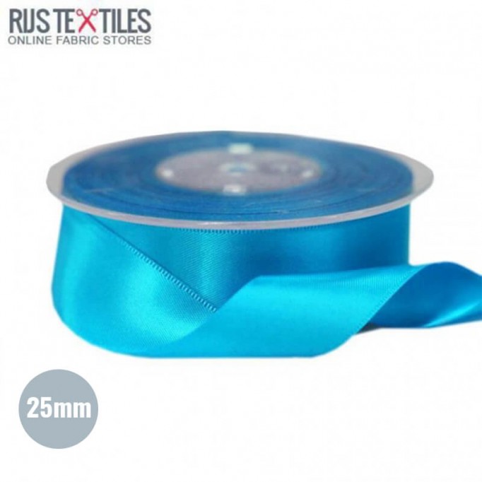 Wstążki Satynowe 25mm Aqua  | Rijs Textiles