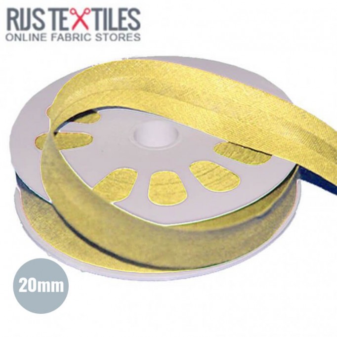 Cotton Bias Binding Light Yellow 20mm - (Ribbons )