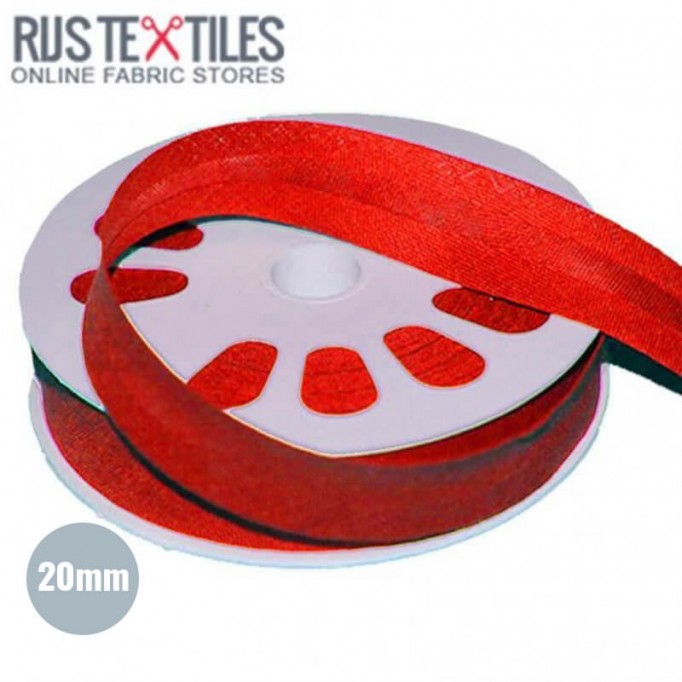 Cotton Bias Binding Red 20mm - (Ribbons )