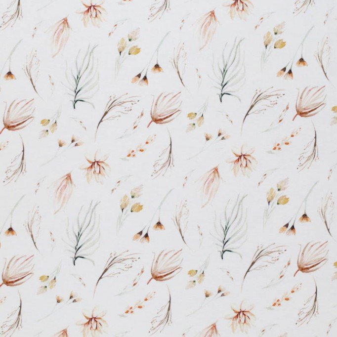 Cotton Poplin Digital Print - Boho Bohemian Floral - (Cotton Poplin Printed)