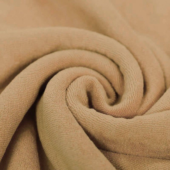 Stretch Toweling Fabric Camel - (Stretch Toweling Fabric)