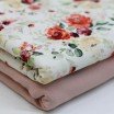 Jersey Cotton Fabric Digital Print - Rose Flower - (Jersey Cotton Fabric Digital Print)