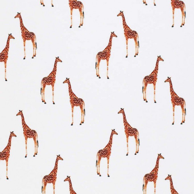 Jersey Cotton Fabric Digital Print - Giraffe Herds - (Jersey Cotton Fabric Digital Print)