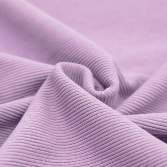 Ottoman Rib Jersey Fabric Pastel Lilac - (Jersey Fabrics)