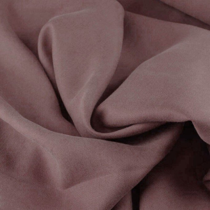 Tencel Twill Stof Gammel Mauve - (Fashion Stoffer)