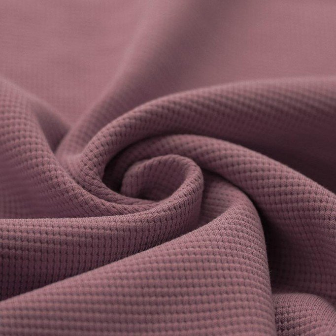 Waffle Knit Jersey Fabric Old Mauve - (Jersey Fabrics)