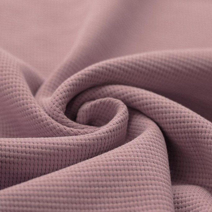 Waffle Knit Jersey Fabric Old Pink - (Jersey Fabrics)