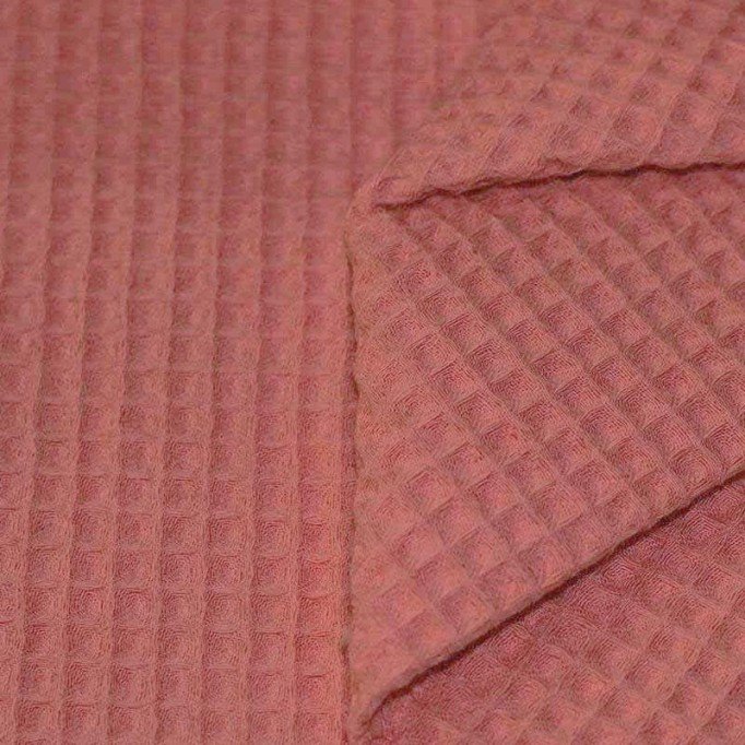 Waffle Pique Fabric Clay Pink - (Waffle Pique Fabrics)