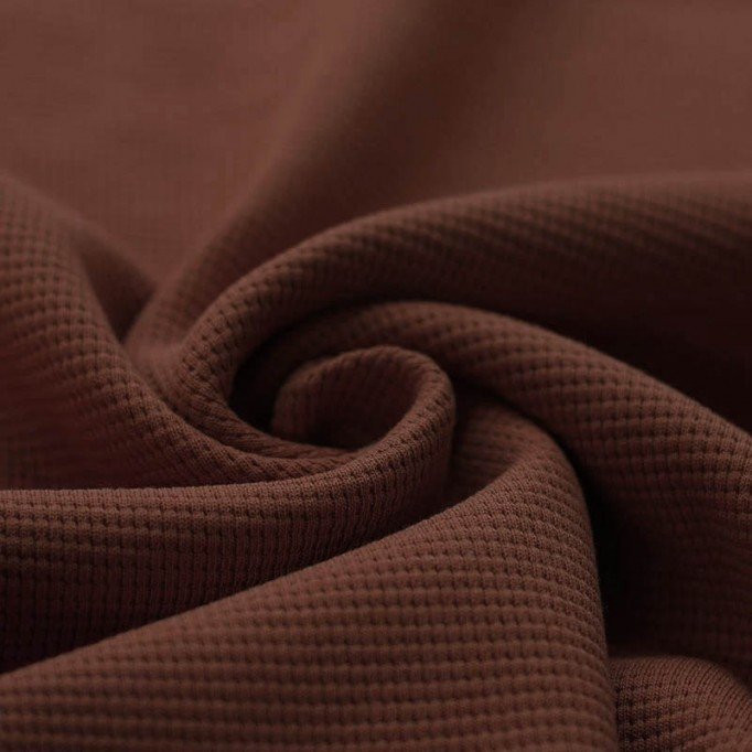 Waffle Knit Jersey Fabric Light Brown - (Jersey Fabrics)