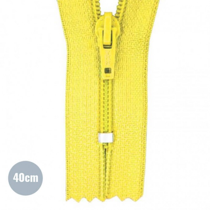 Zipper YKK Yellow 40CM Nylon - (Not Divisible Nylon Zippers YKK)