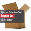 Triple Layer Musselin Stof Surprise Box 10 x 1 Meter - (Udsalg Stof)