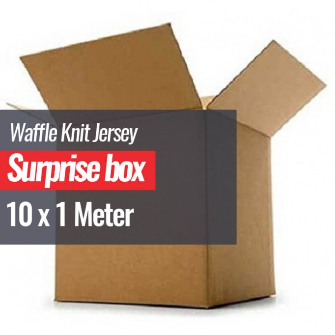 Vaffel Jersey Strikstof Surprise Box 10 x 1 Meter - (Udsalg Stof)