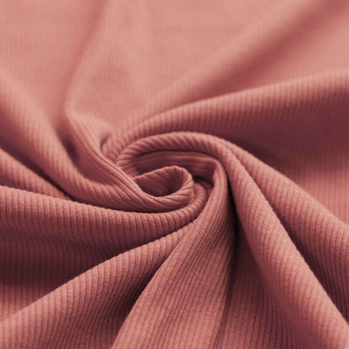 Rib Knit Jersey Fabric Clay Pink - (Jersey Fabrics)