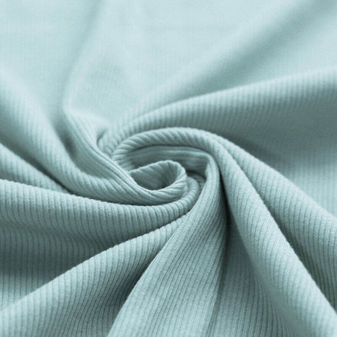 Rib Knit Jersey Fabric Sea Green - (Jersey Fabrics)