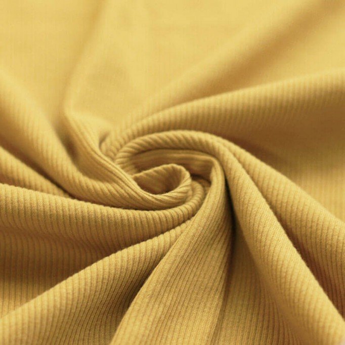 Rib Knit Jersey Fabric Mustard - (Jersey Fabrics)