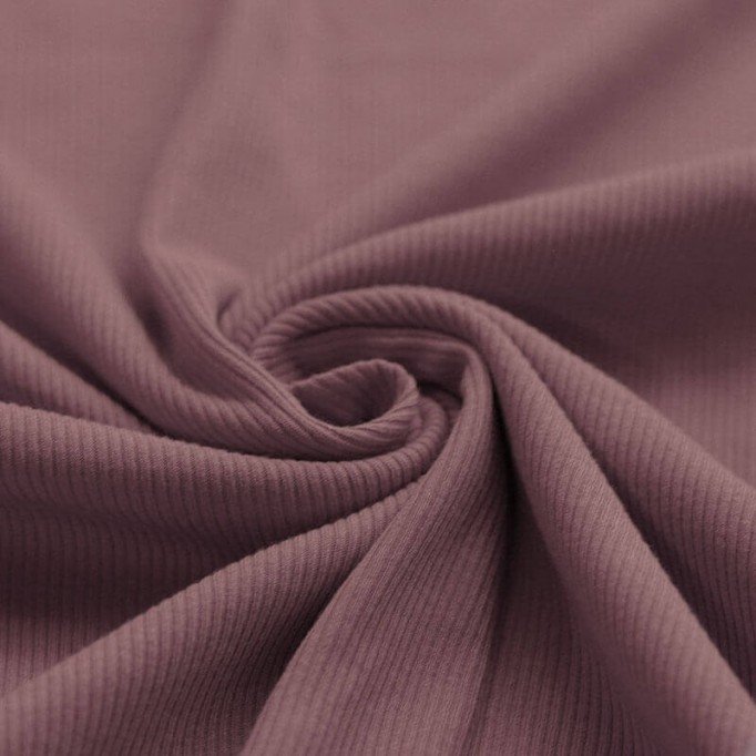 Rib Knit Jersey Fabric Old Mauve - (Jersey Fabrics)