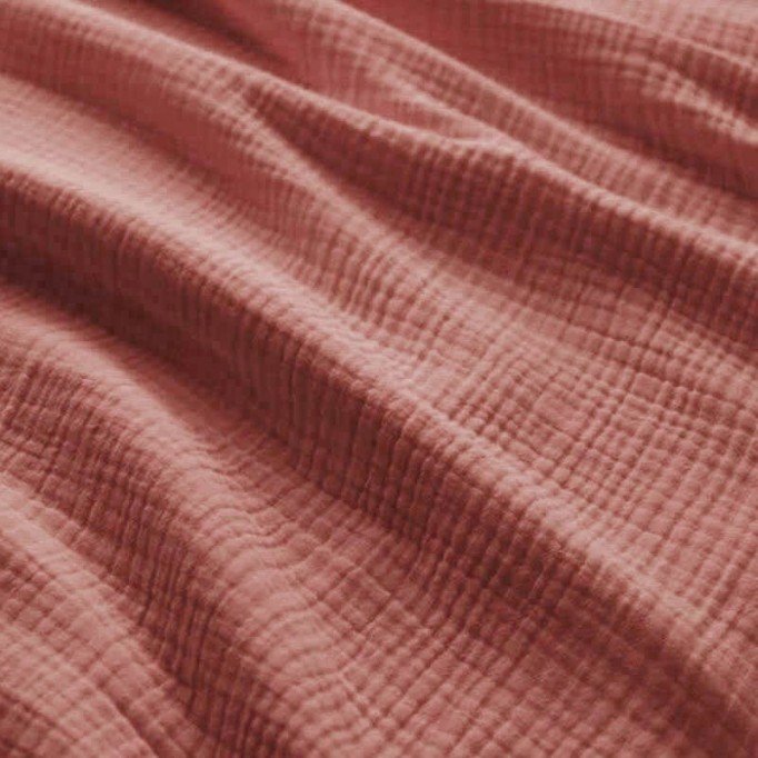 Heavy (Triple Layer) Cotton Gauze Fabric Clay Pink - (Deco Fabrics)