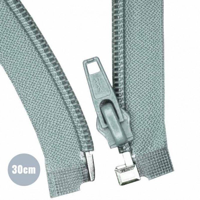 Divisible Zipper YKK Old Green 30CM Nylon - (Divisible Nylon Zippers YKK)