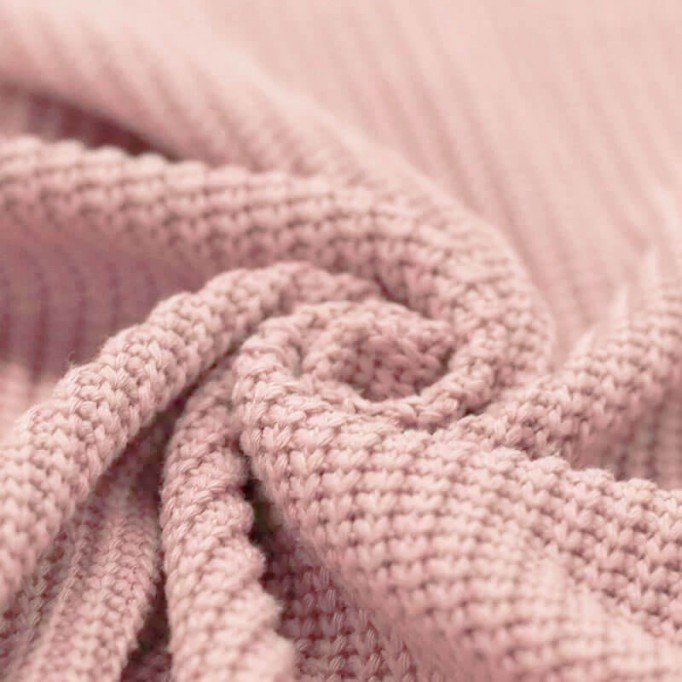 Big Knit Stof Nude Pink - (Dekorationsstoffer)