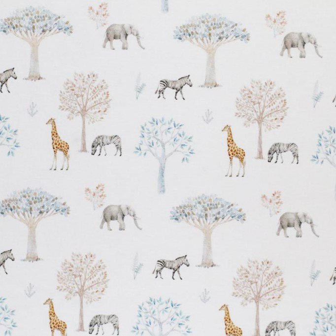 Jersey Cotton Fabric Digital Print - Mini Safari - (Jersey Cotton Fabric Digital Print)