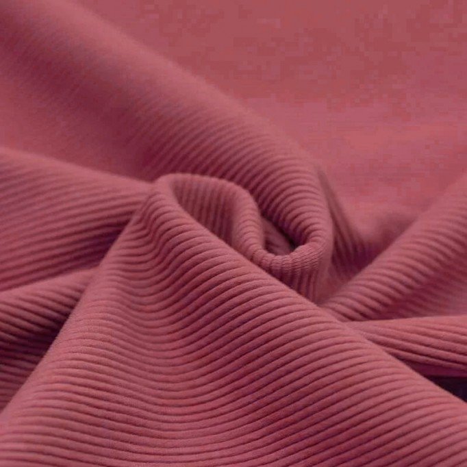 Ottoman Rib Jersey Fabric Raspberry  - (Jersey Fabrics)