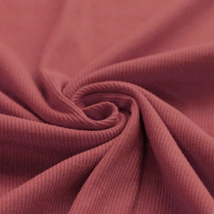 Rib Knit Jersey Fabric Raspberry  - (Jersey Fabrics)