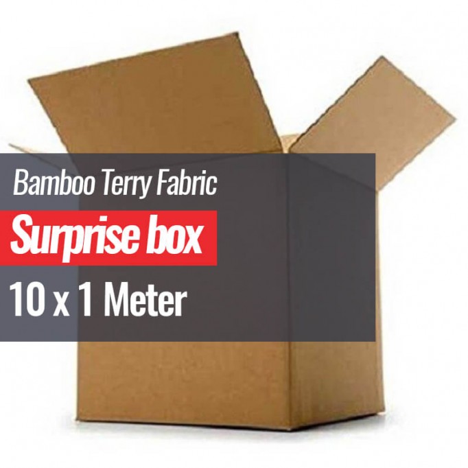 Bambus Frotté Stof Surprise Box 10 x 1 Meter - (Frotté Bomuld )