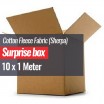 Bomuldsfleece Stof (Sherpa) Surprise Box 10 x 1 Meter - (Udsalg Stof)