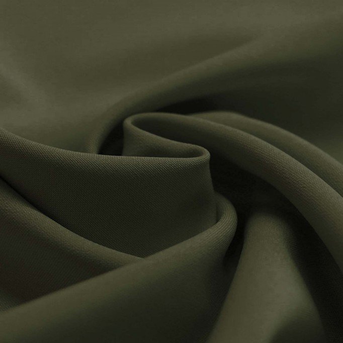 Burlington Fabric Army Green Tkanina Stretch Panama 