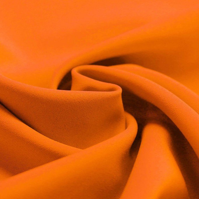 Burlington Fabric Orange Tkanina Stretch Panama 