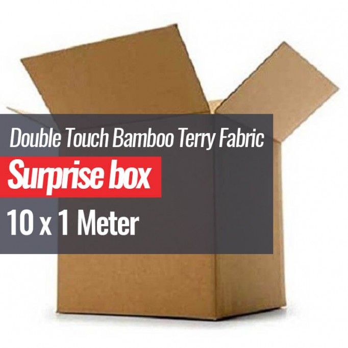 Bambus Frotte Stof (Dobbelt Sidet) Surprise Box 10 x 1 Meter - (Frotté Bomuld )