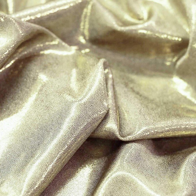 Hologram Lycra Stof Mystic Lys Beige - (Hologram Stof)