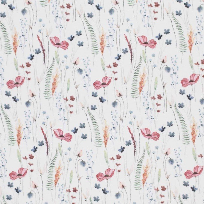 Jersey Cotton Fabric Digital Print - Field Poppy - (Jersey Cotton Fabric Digital Print)