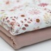 Jersey Cotton Fabric Digital Print - Pastel Flower Pink - (Jersey Cotton Fabric Digital Print)