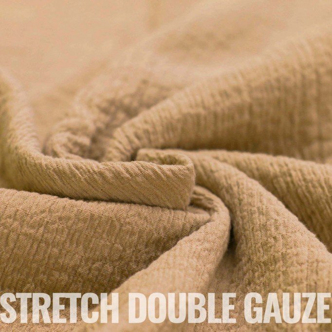 Stretch Double Gauze Fabric Camel - (Deco Fabrics)