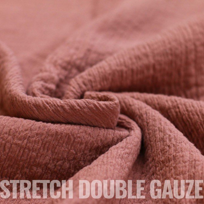 Stretch Double Gauze Fabric Clay Pink - (Deco Fabrics)