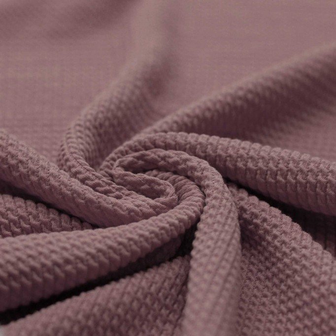 Mini Kabel Jersey Stof Oud Mauve - (Jersey Stoffen)