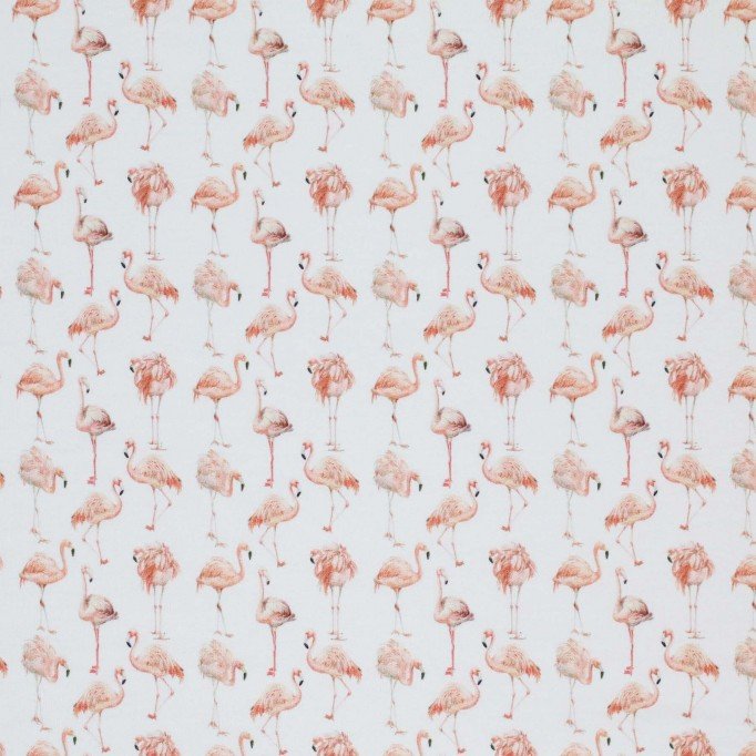 Jersey Cotton Fabric Digital Print - Flamingo - (Jersey Cotton Fabric Digital Print)