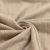 Pointelle Cotton Jersey Fabric (Stripes) Dark Beige  - (Jersey Fabrics)