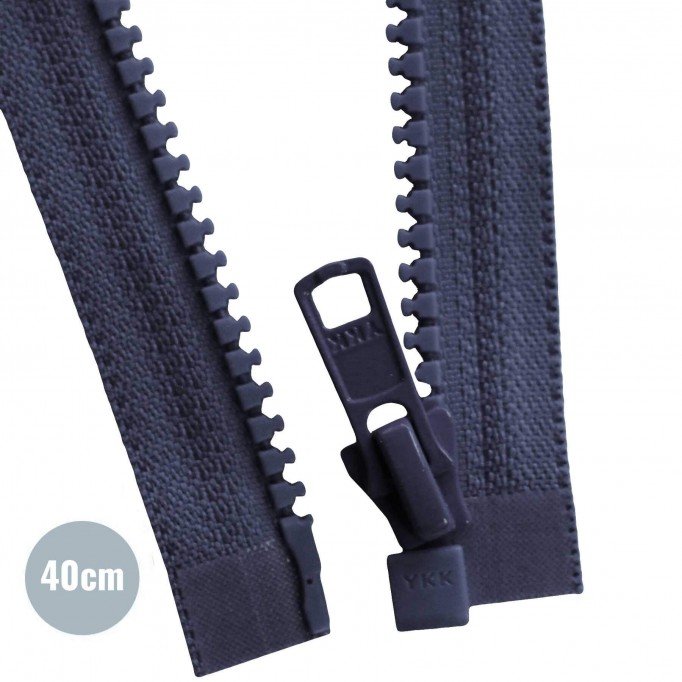 VISLON Divisible Zipper YKK Navy 40CM - (Zippers YKK)