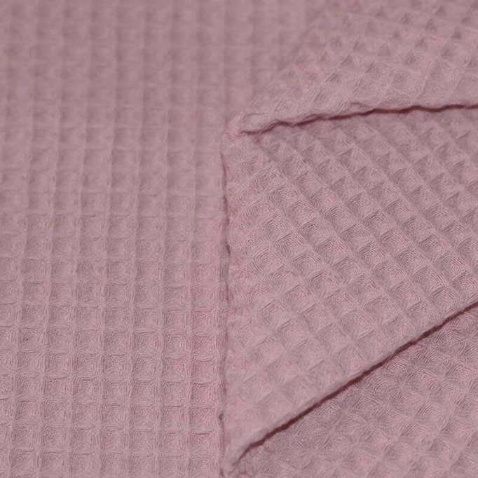 Waffle Pique Fabric Old Pink - (Waffle Pique Fabrics)