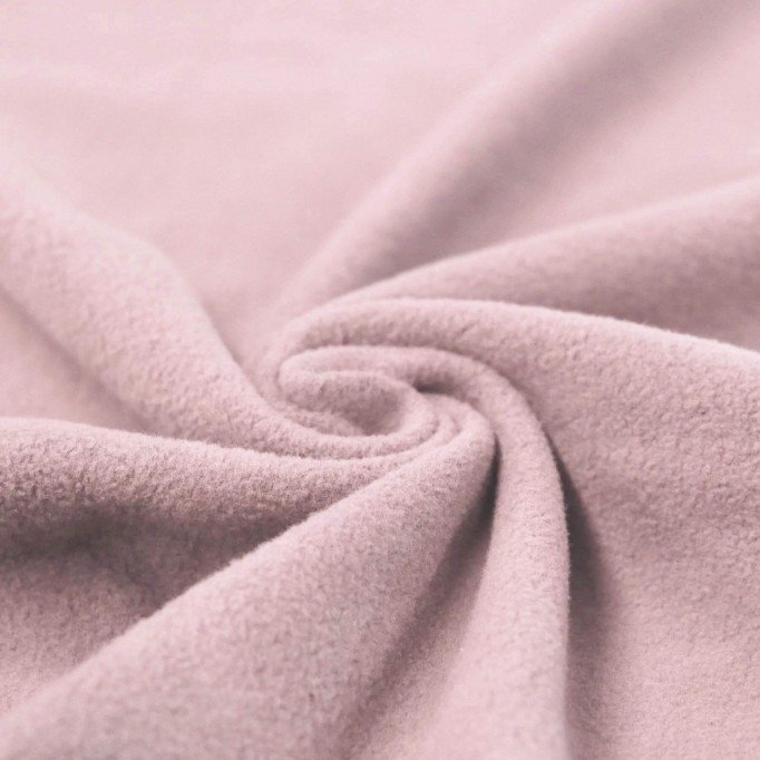 Fleece Katoen Stof (Sherpa) Nude Roze  - (Katoenen Fleece Stoffen (Sherpa))