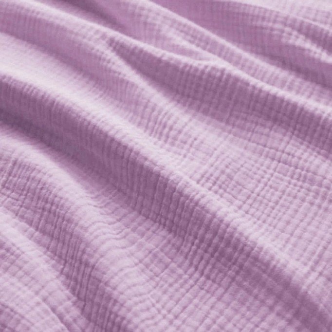 Heavy (Triple Layer) Cotton Gauze Fabric Pastel Lilac - (Deco Fabrics)