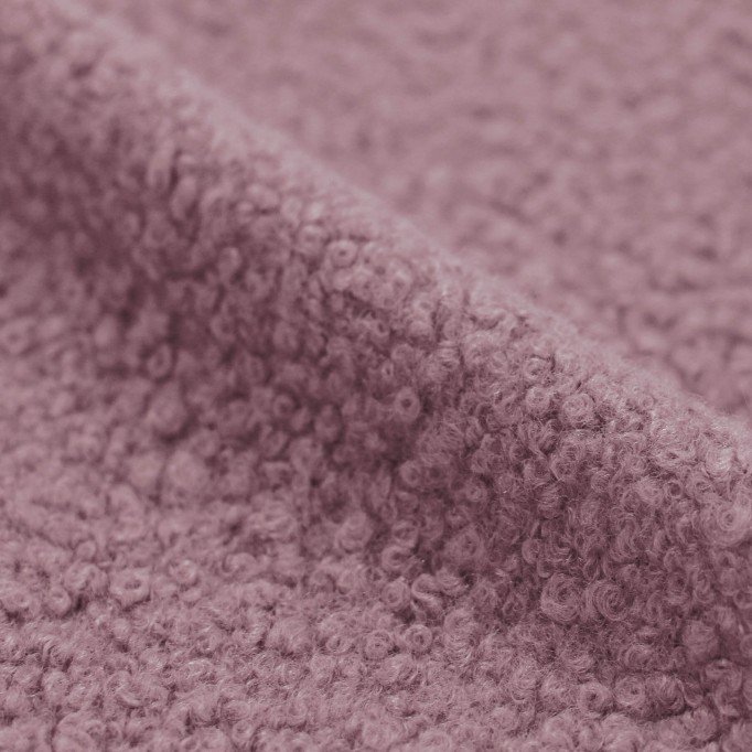 Boucle Stof Krøllet Gammel Pink - (Boucle Stof (Metervare))