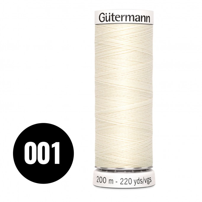 Gütermann 001 Lys Creme 200M (043) - (Sytråd)