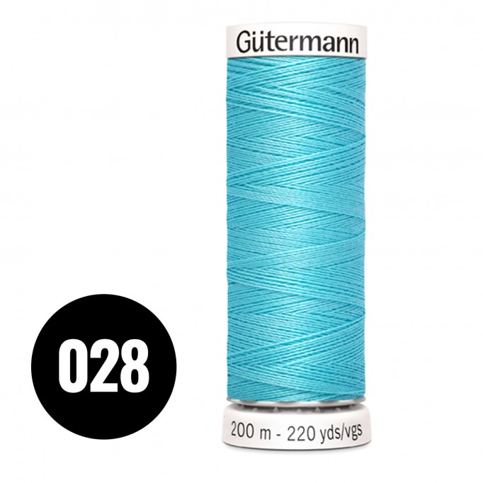 Gütermann 028 Light Aqua 200M (043) - (Sewing Threads)