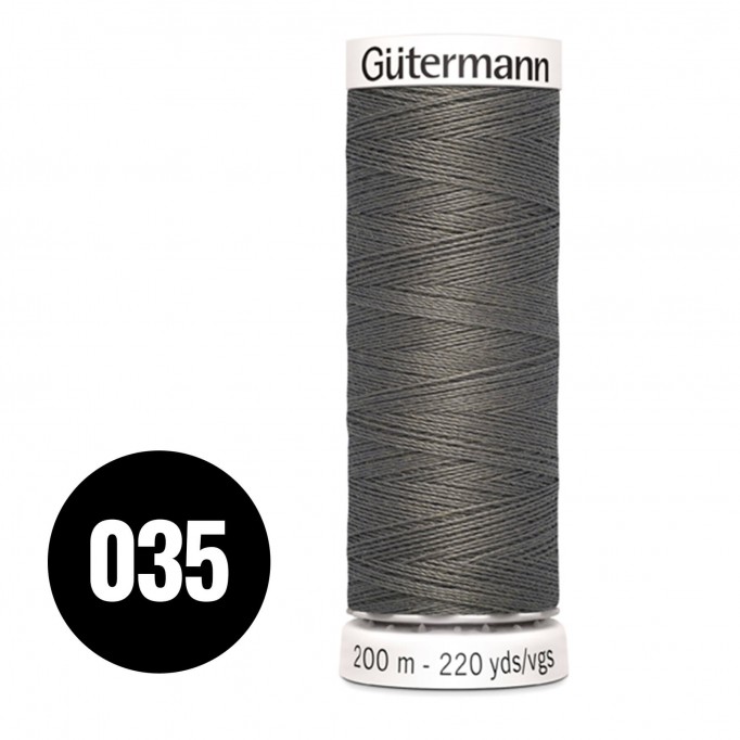 Gütermann 035 Dark Grey 200M (043) - (Sewing Threads)