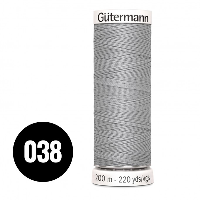 Gütermann 038 Light Grey 200M (043) - (Sewing Threads)