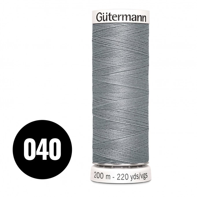 Gütermann 040 Steel Grey 200M (043) - (Sewing Threads)