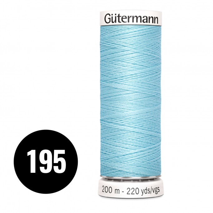 Gütermann 195 Light Turquoise 200M (043) - (Sewing Threads)